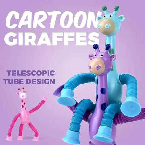 Suction Cups Sensor Toys Giraffe Pop Tubes Fidget Toy