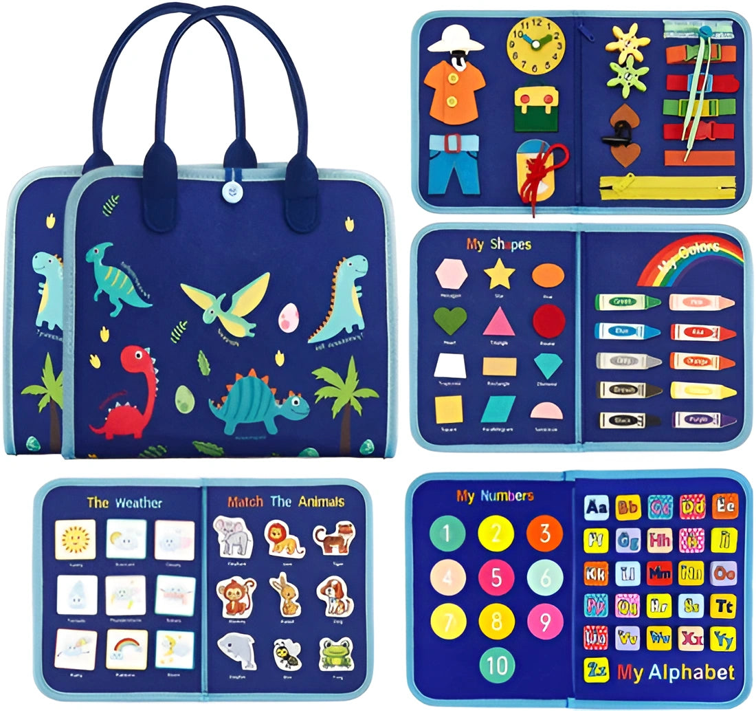 Educational Busy Book for Toddlers – Montessori Learning Toy for Fine Motor Skills, Daily Routine & Early Development