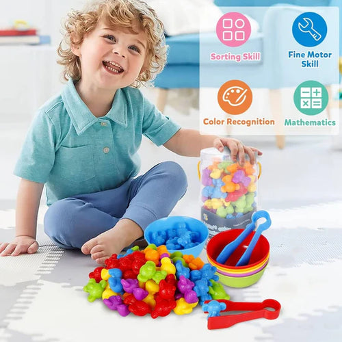 Colorful Sort Counting Bears With Matching Cups