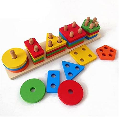 Color Sorting Wooden Shapes Toy – Learn, Play & Grow