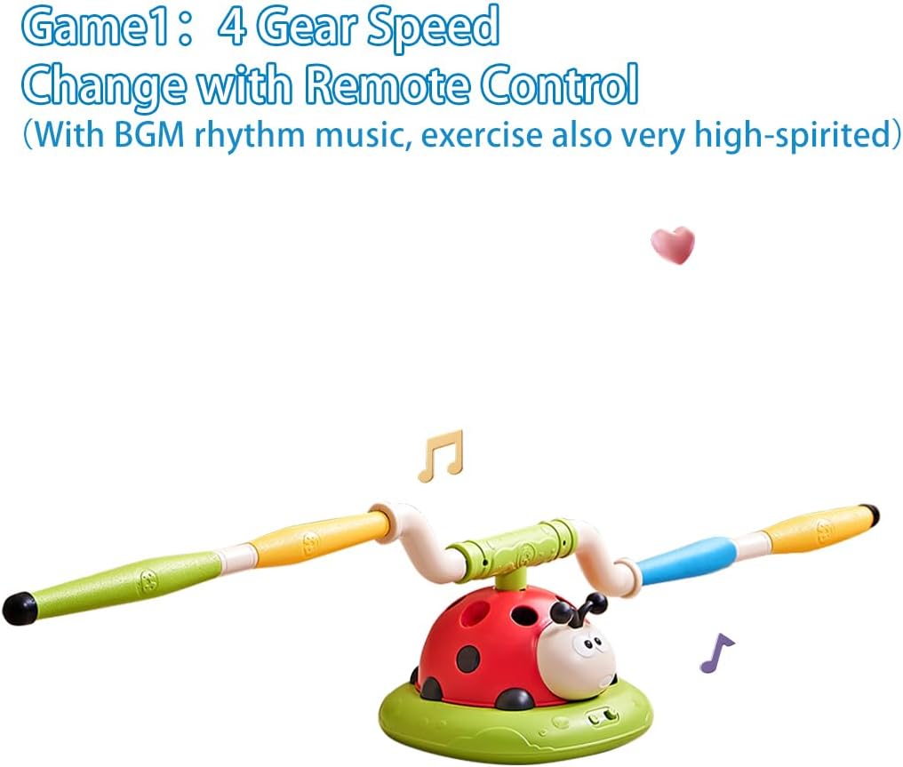 3-in-1 Musical Jump Game, Toss Ring & Rocket Launcher Toy | Indoor & Outdoor Active Game for Kids Ages 4–12 🎵🚀🎯