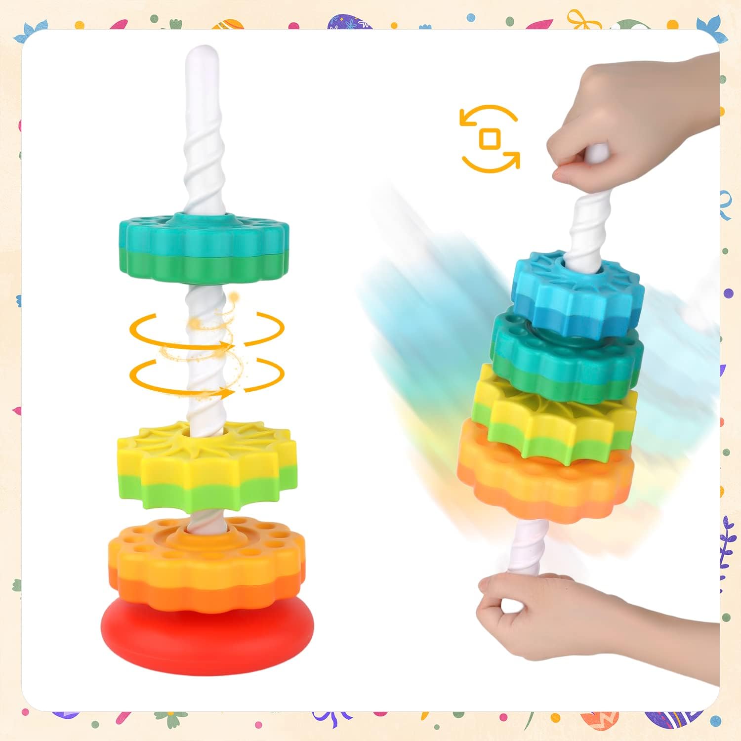 Interesting Rainbow Spinning Wheel Toy – Colorful Motion, Endless Joy