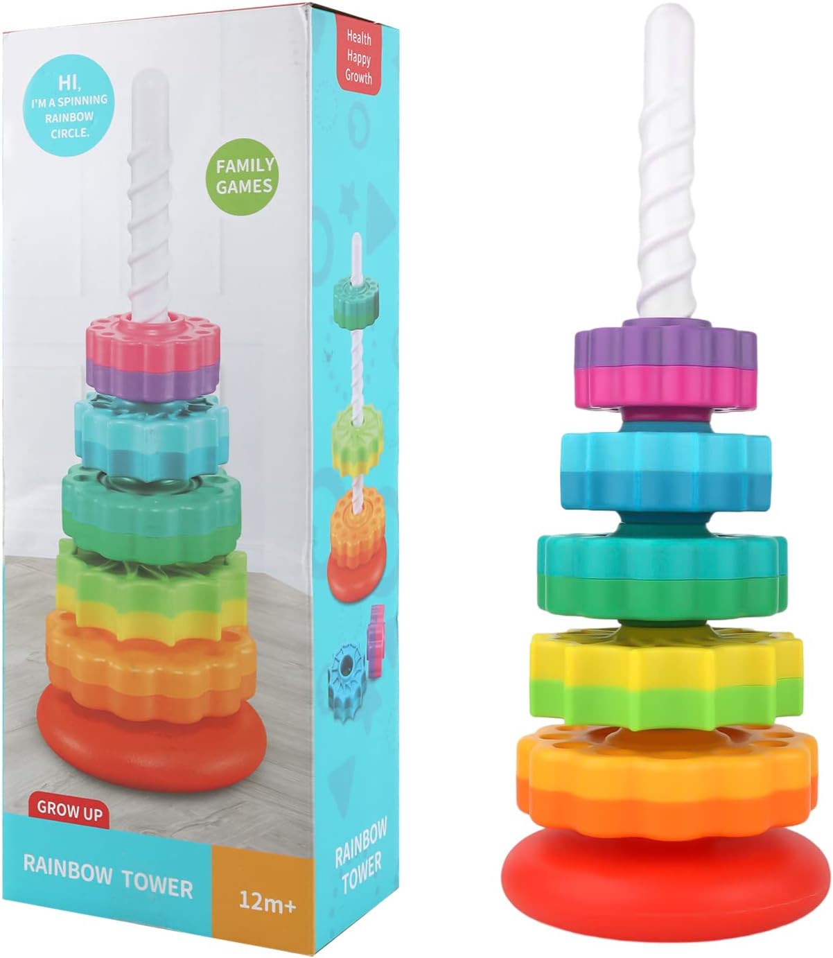 Interesting Rainbow Spinning Wheel Toy – Colorful Motion, Endless Joy