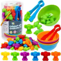 Colorful Sort Counting Bears With Matching Cups