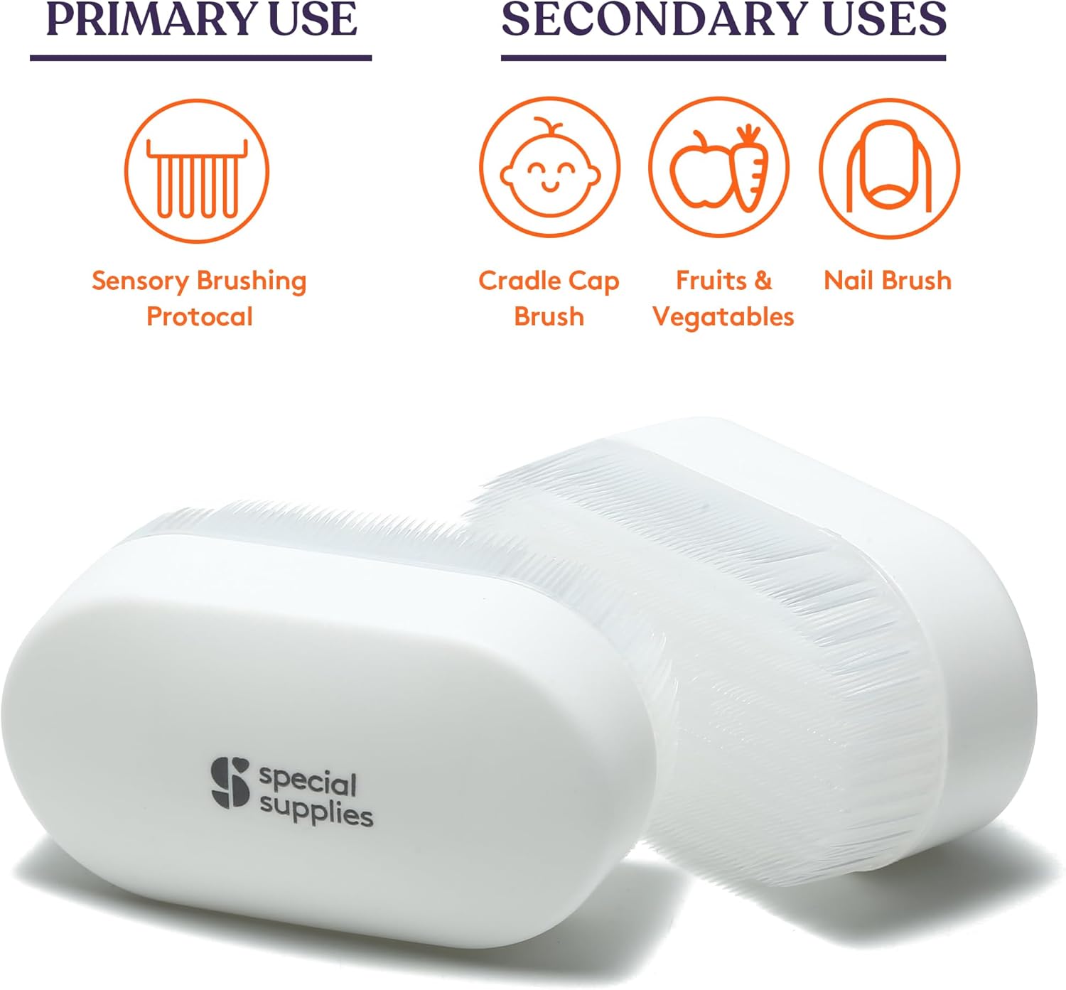 Special Supplies Premium Sensory Therapy Brushes for Kids and Adults | Occupational Therapy Tools for Autism, ADHD & SPD | Wilbarger Protocol Brush .