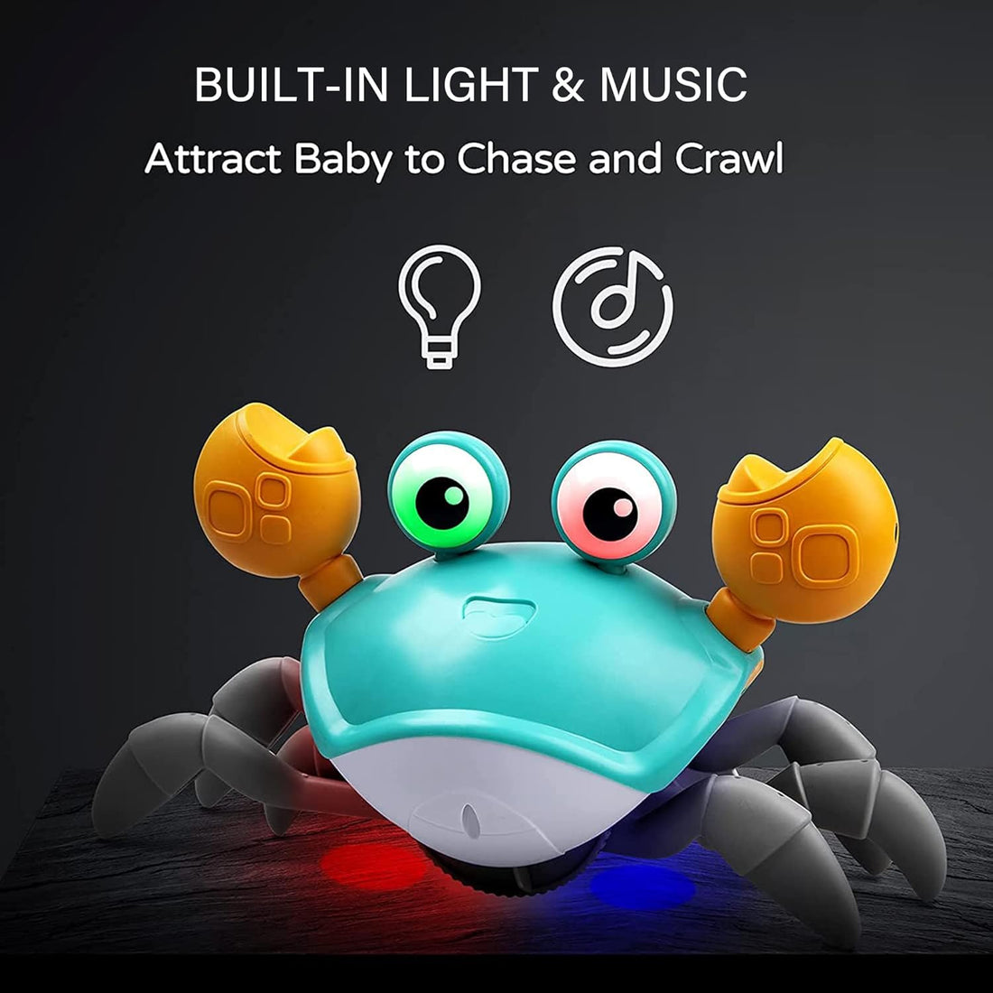 Crawling Crab Baby Toy with Music – Smart Moving Fun for Little Explorers