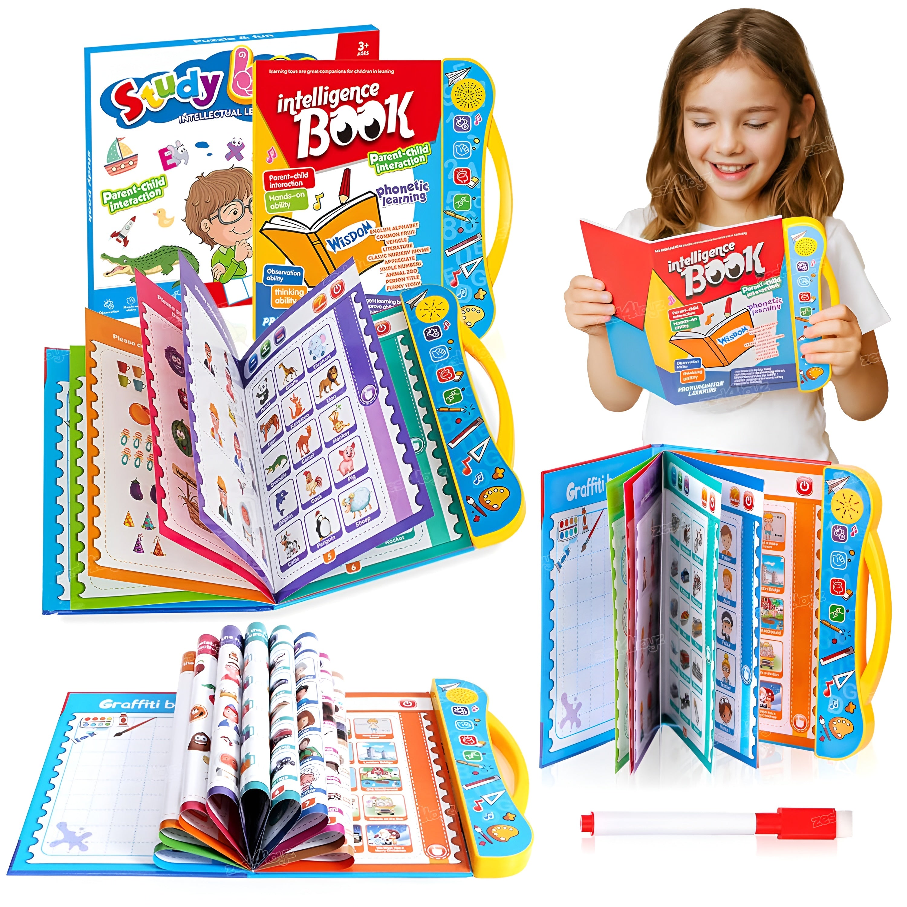 Interactive Phonetic Learning Book for Kids – Early Reading, Sound Recognition & Pronunciation Toy | Educational Intelligence Book for Toddlers & Preschoolers