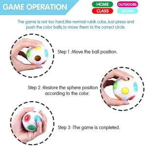 Rainbow Puzzle Ball Magic Speed Cube Ball Fun Stress Reliever