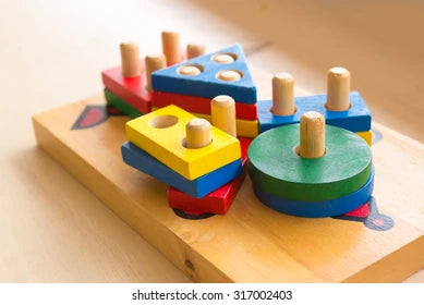 Color Sorting Wooden Shapes Toy – Learn, Play & Grow