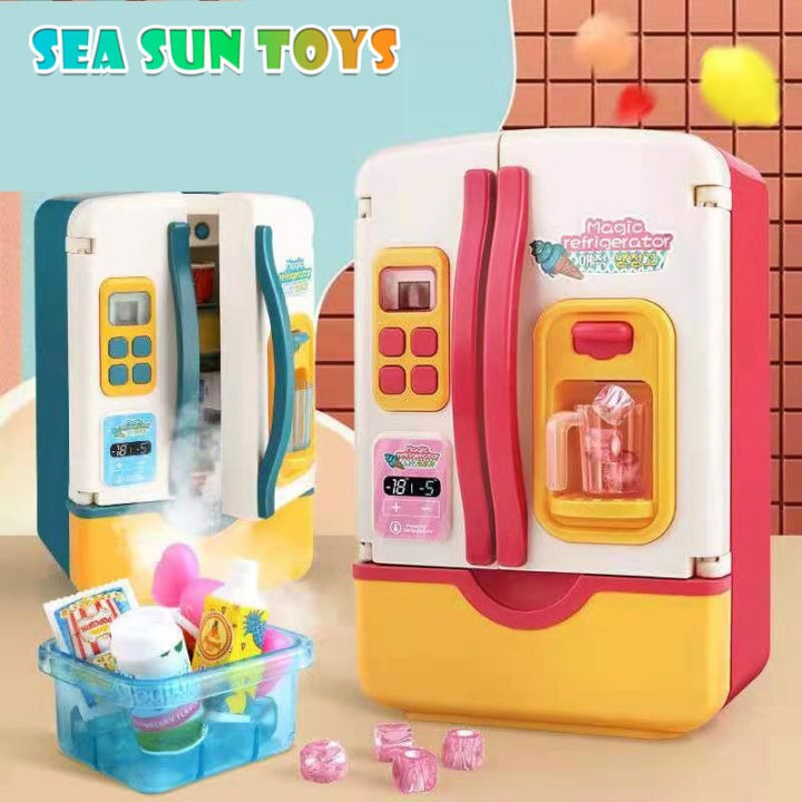 Mini Pretend Play Fridge – Realistic Kitchen Role-Play Toy for Kids