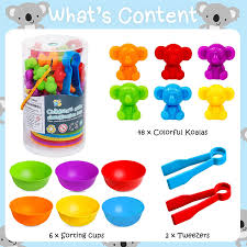 Colorful Sort Counting Bears With Matching Cups