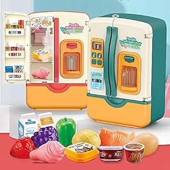 Mini Pretend Play Fridge – Realistic Kitchen Role-Play Toy for Kids