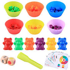 Colorful Sort Counting Bears With Matching Cups
